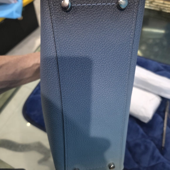 Coach Blue Leather Ombre Satchel - Picture 5 of 9